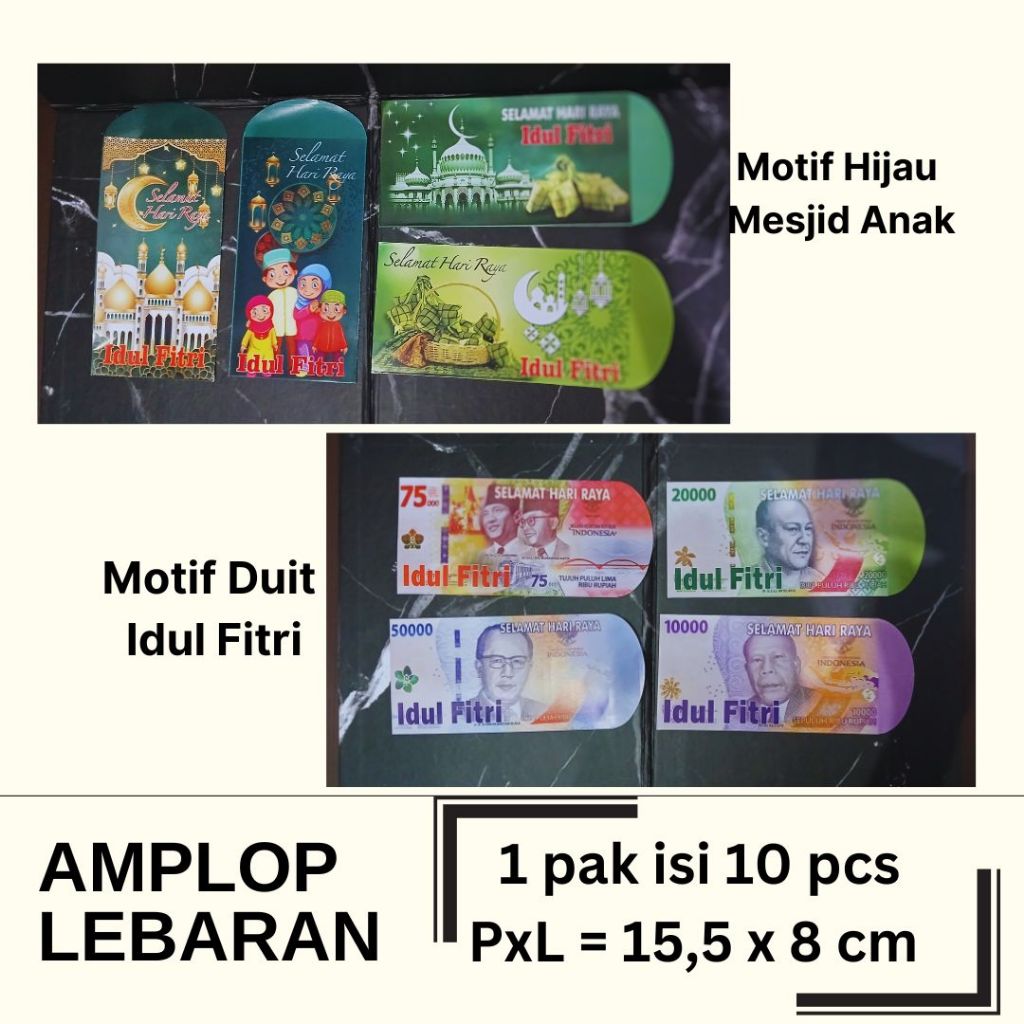 

Amplop Lebaran Idul Fitri Panjang (Minimal 5 pak) LEB014