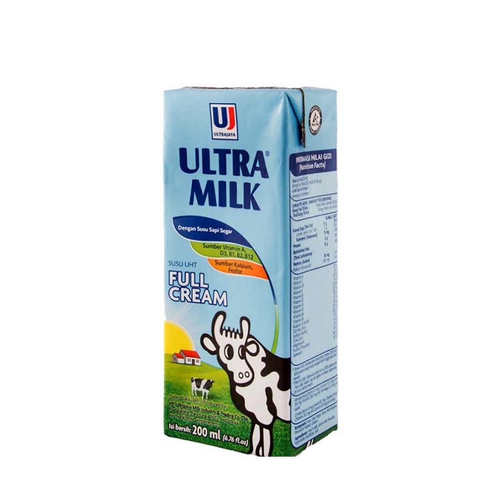 

Susu Ultra Milk UHT Full Cream 200 ml