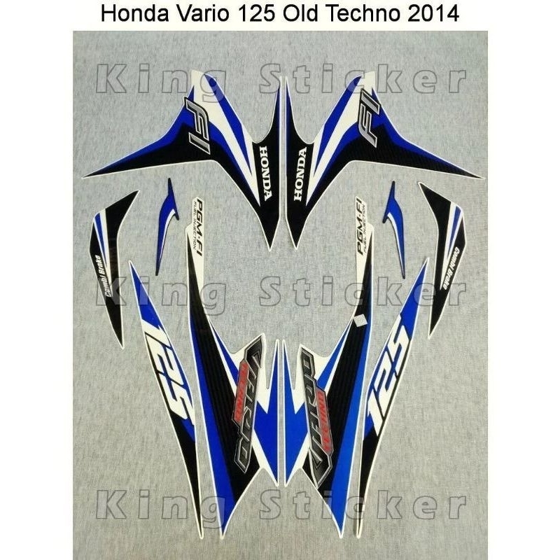 STRIPING HONDA VARIO TECHNO 125 FI OLD 2014 PUTIH