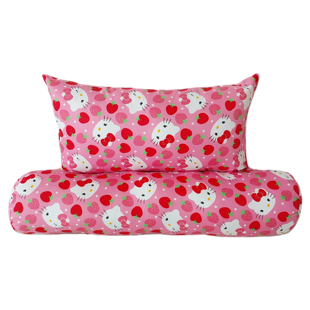 Bantal Guling Anak Perempuan motif Hello Kitty| set/Paket Bantal Anak Cewek karakter usia 1 -8 tahun