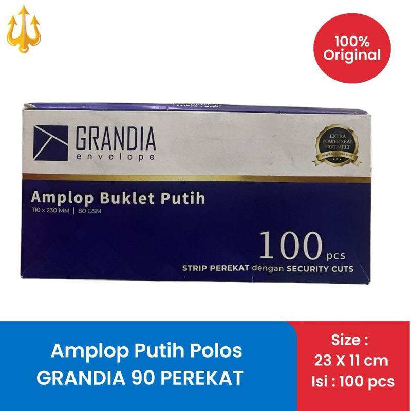 

Amplop Putih Polos Grandia 90 Perekat isi 100