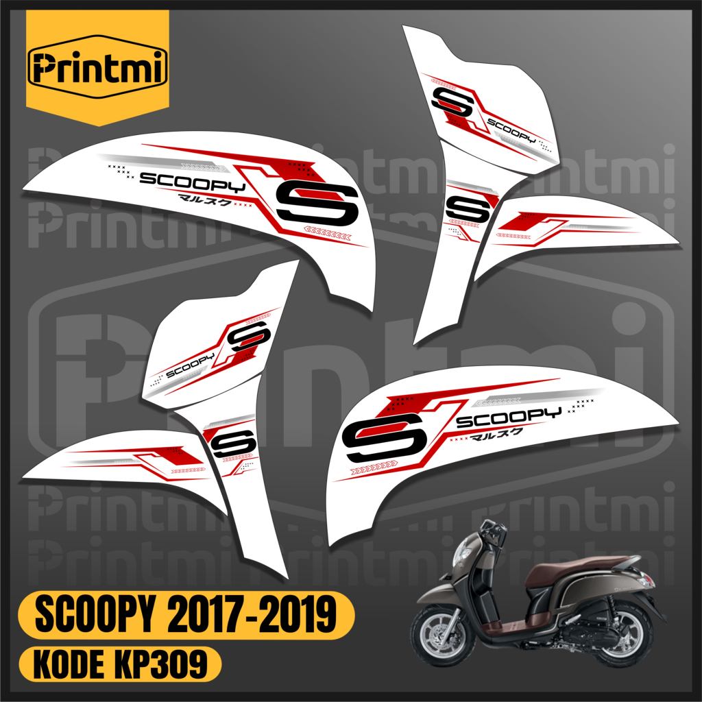 Stiker Striping Motor Scoopy ESP 2017 2018 2019 FI Variasi List Simple Modifikasi Keren Printmi KP30