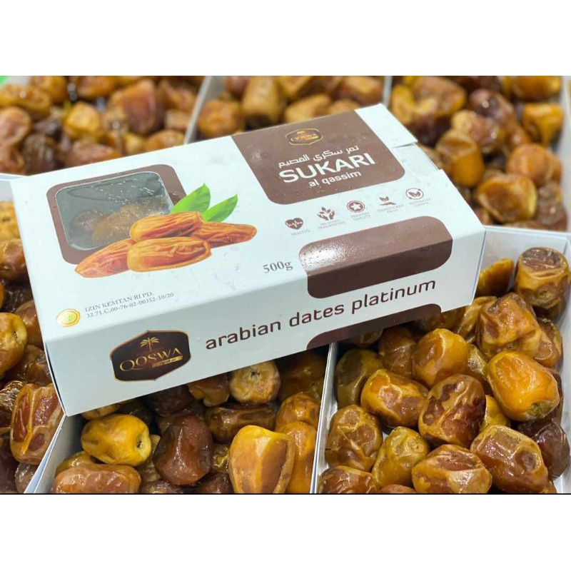 

Kurma Sukari Al Qassim Premium Humaira 500gr Sukkari Qoswa
