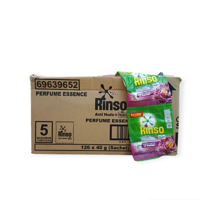 Rinso Molto Sachet Deterjen Bubuk 1 Dus Isi 126 x 40g