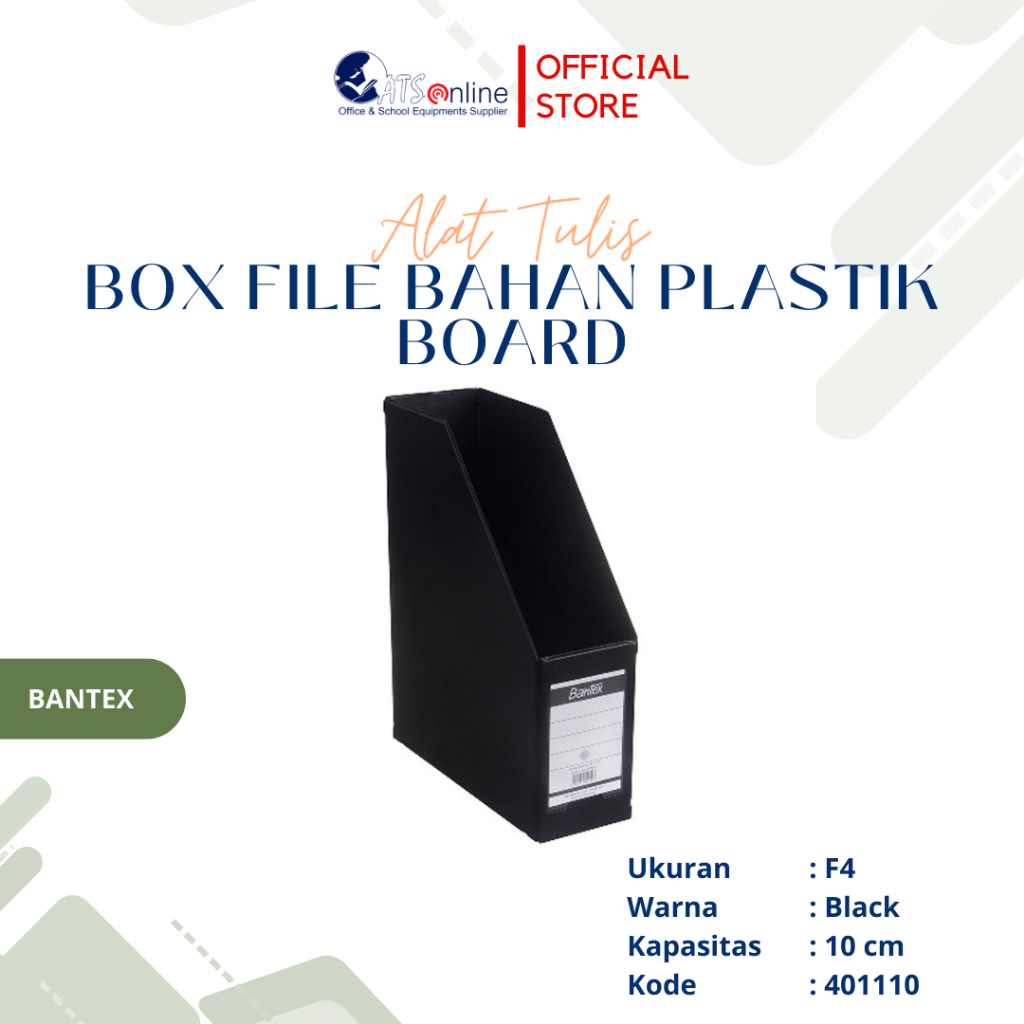 

BANTEX Box File Kapasitas 10 cm F4 Bahan Plastik