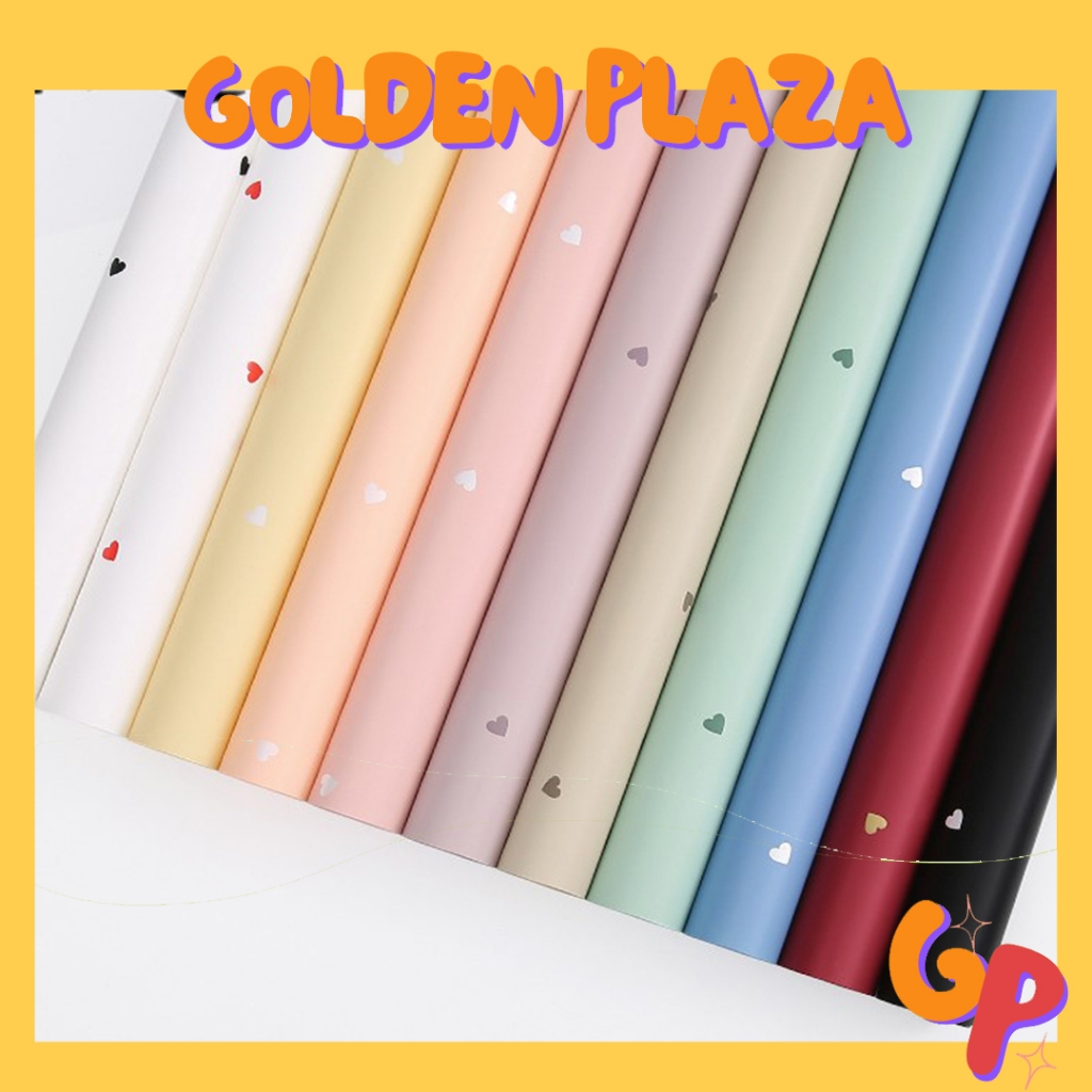 

(1 PACK ISI 20 LEMBAR) Flower Wrapping Paper Motif Love Mini Cellophane Florist Kertas Buket Bunga KB6134