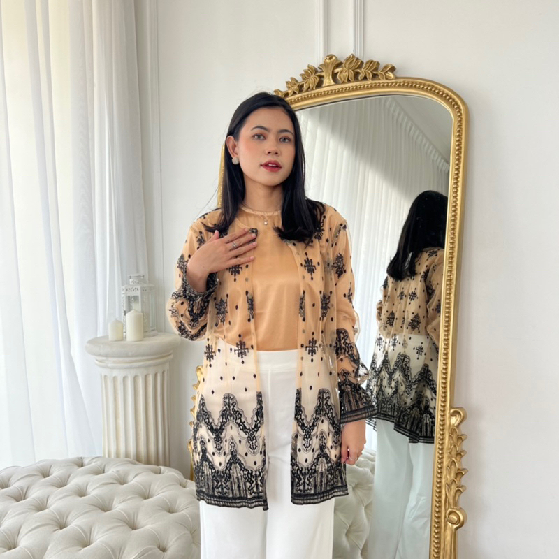 Hoolaqueen - Maisha Outer - Inner Satin Lengan Panjang Pendek - Baju Kondangan - Outfit Lebaran