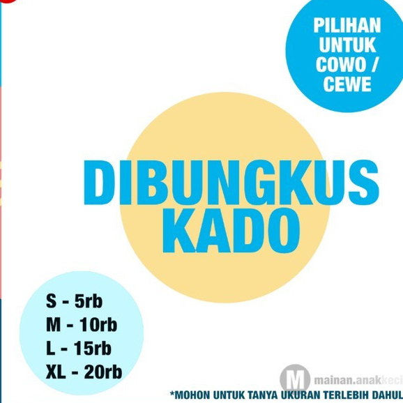 

TAMBAHAN PACKING BUNGKUS KADO