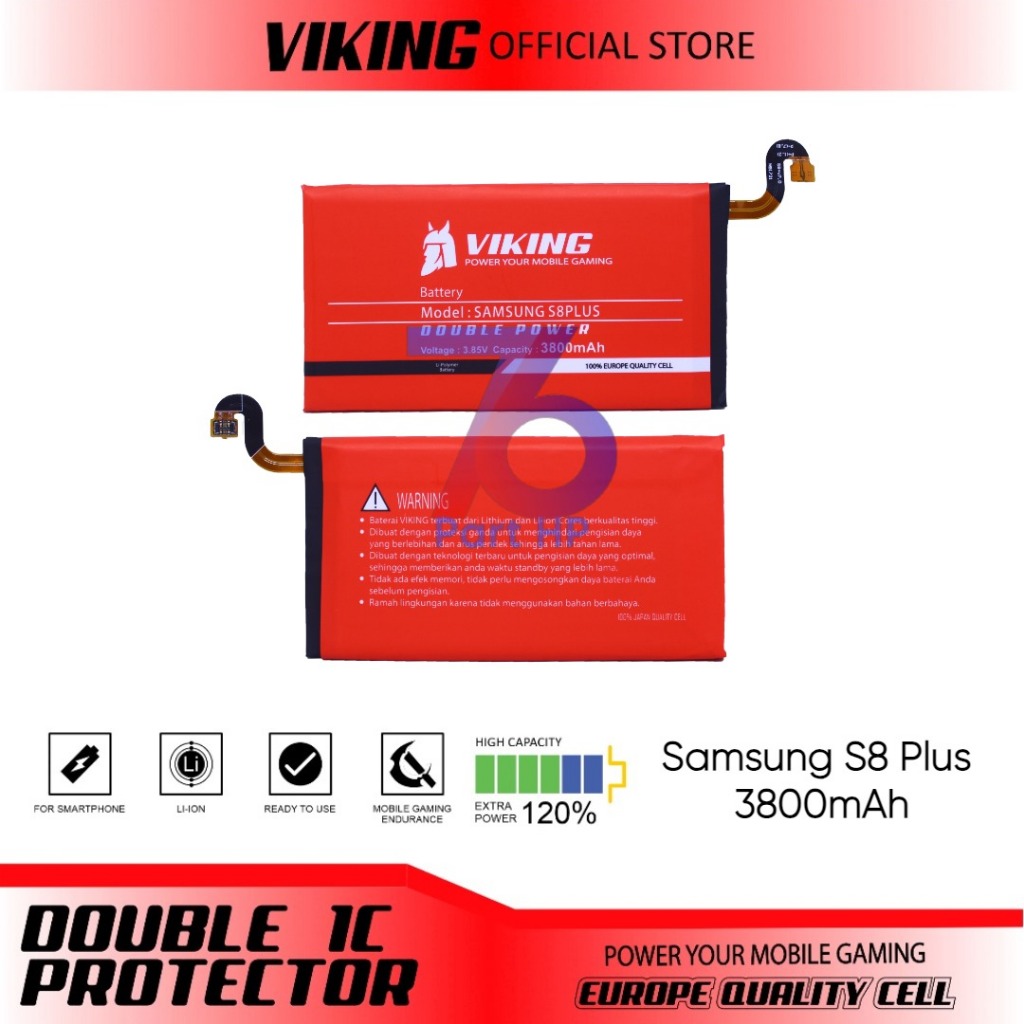 Baterai Double Power Viking EB-BG955ABE / Samsung Galaxy S8 Plus / S8+ / G955 / SM-G955F / SM-G955FD