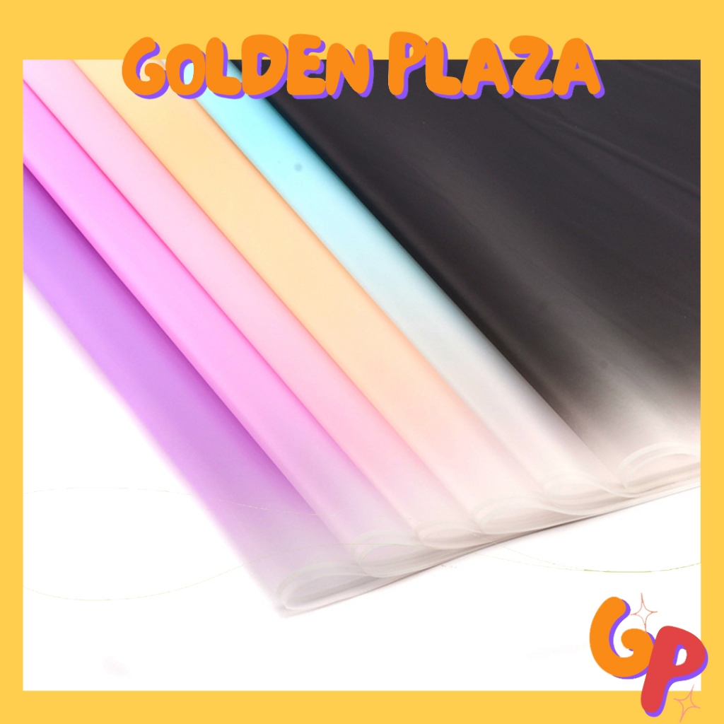 

(1 PACK ISI 20 LEMBAR) Flower Wrapping Kertas Cellophane Kertas Bunga Buket Transparan Garis Gradient KB6294