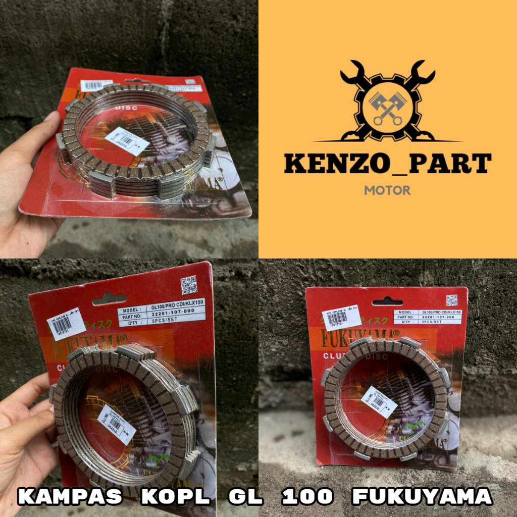 PLAT KOPLING KAMPAS KOPLING GL 100 MEREK FUKUYAMA// KAMPAS KOPL GL 100 MEREK FUKUYAMA