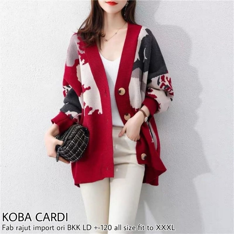 koba cardi best seller / cardigan rajut import bkk / korean style fit jumbo