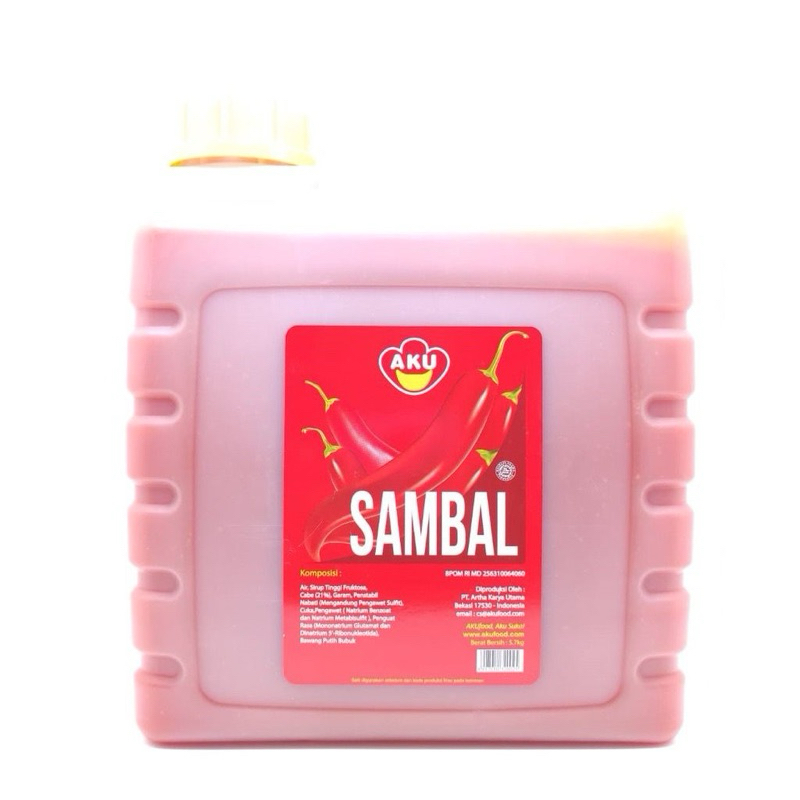 

Aneka saos tomat dan saos sambal Aku jerigen