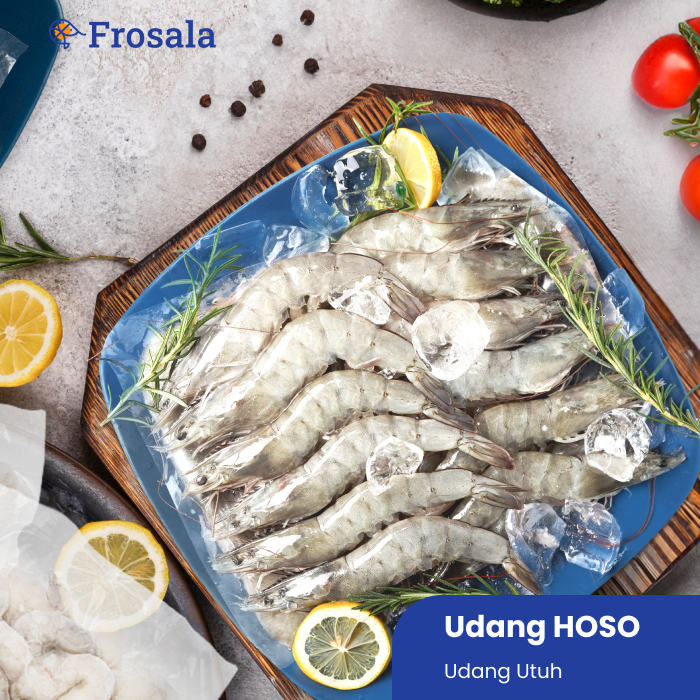 

Udang Vaname Utuh Jumbo Frosala Premium Frozen Beku Segar Kemasan 1 kg
