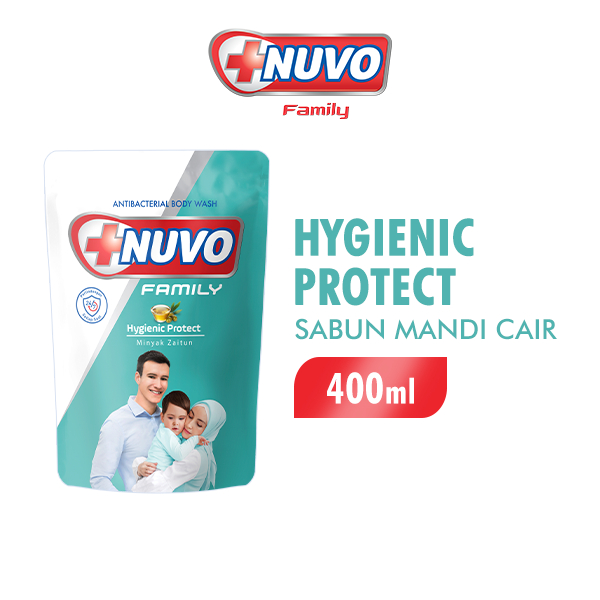 Nuvo Family Sabun Mandi Cair Hygienic Protect Pouch 400 ml