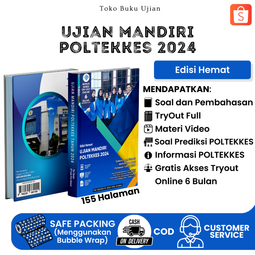 New Buku UJIAN MANDIRI POLTEKKES 2024 (Edisi Hemat) Sesuai Dengan Kisi-kisi Terbaru POLTEKKES 2024 +