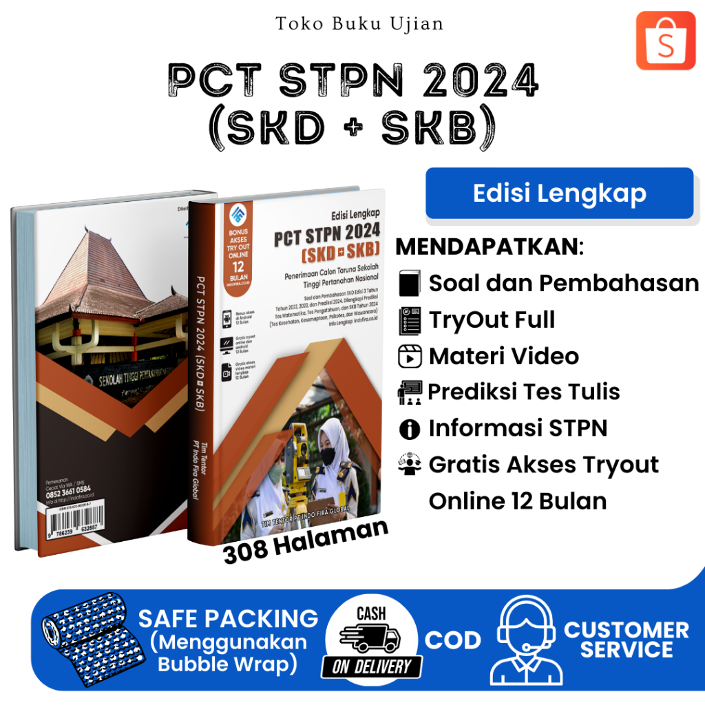 Buku Terbaru PCT STPN 2024 [SKD + SKB] (Edisi Lengkap) Sesuai Dengan Kisi-kisi Terbaru STPN 2024 + G