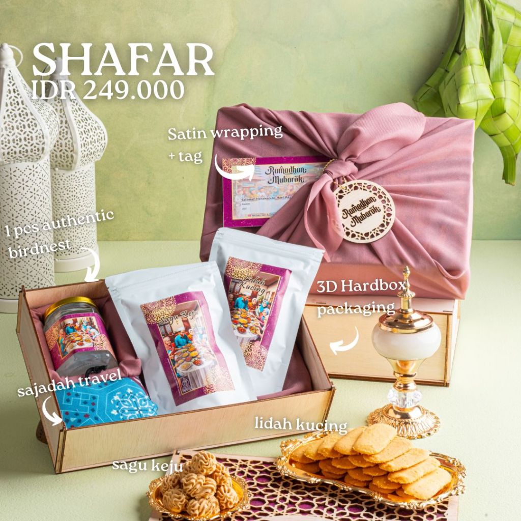 

SHAFAR - Hampers Lebaran/ Parcel Idul Fitri/ Gift Ramadhan/ Set Kado Eid Mubarak / Hampers sarang burung walet