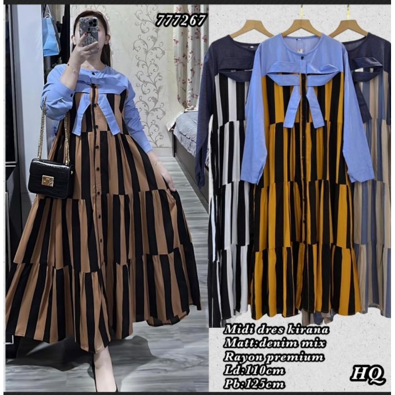 midi dress kirana MIDI dres kekinian MIDI dress salur