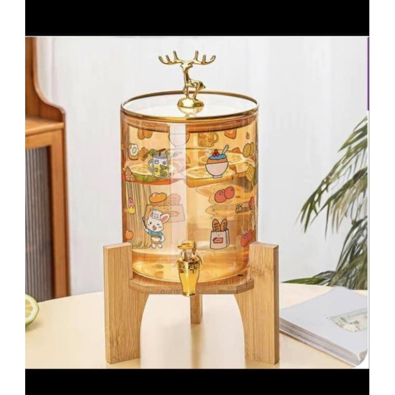 Dispenser kaca motif rusaTatakan kayu import Promo FZL