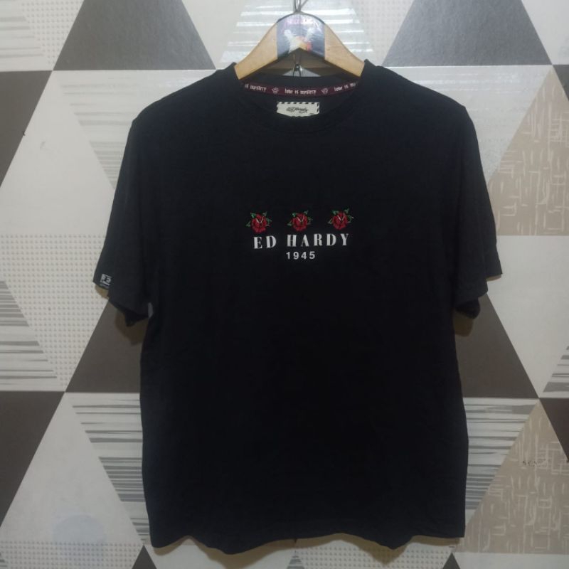 Tshirt Ed Hardy Bunga Bordir Orisecon