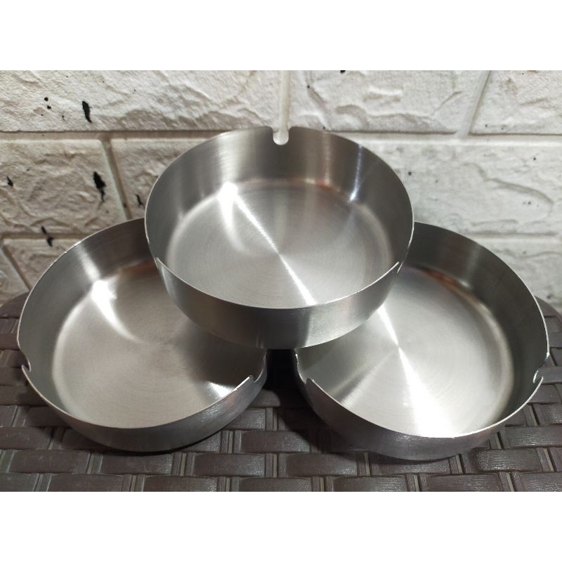Asbak Rokok Stainless Steel Tebal / Asbak Minimalis / Asbak Rokok Besar / Ash Tray Stainless Steel /