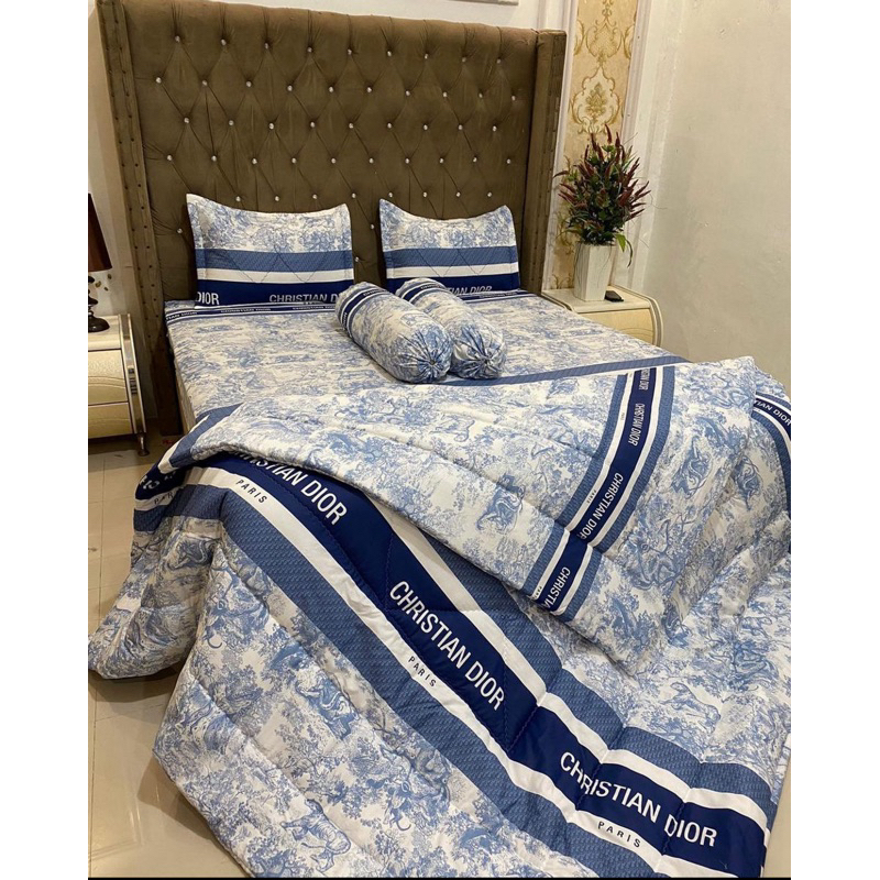 Sprei motif mewah kekinian bahan katun esra