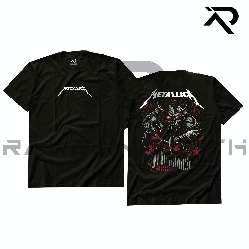 RKN Kaos Music Metallica MUS-98 Unisex Combed 30s HITAM