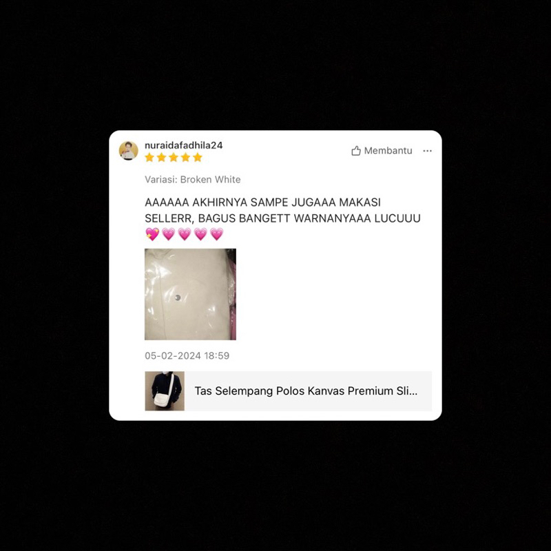 Murah Tas Selempang Polos Kanvas Premium Sling Bag Pria Tas Selempangan Pria Wanita Polos Aesthetic