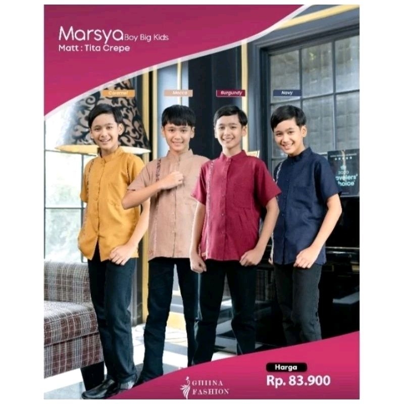 KOKO ANAK MARSYA BOY KIDS BY GHINA FASHION | BURGUNDY | NAVY