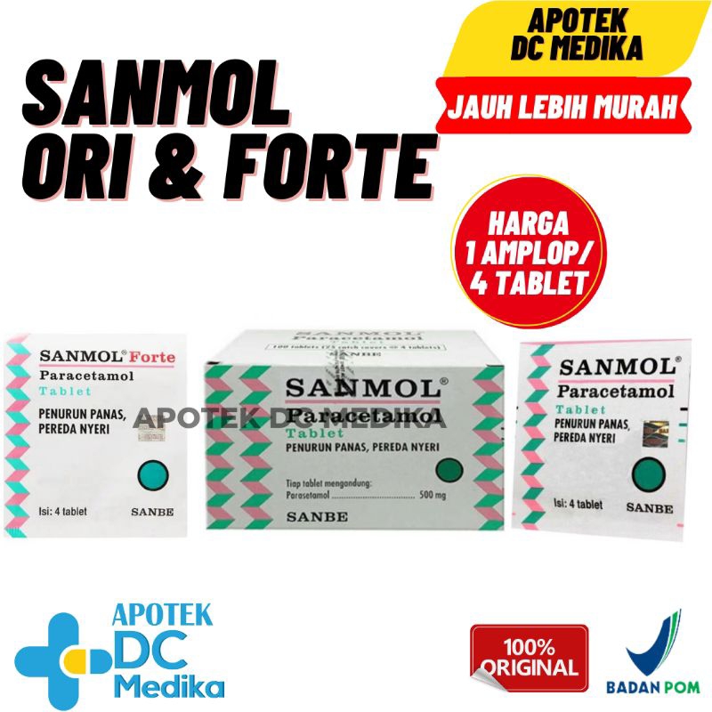 Sanmol tablet / Penurun demam / Penurun Panas / Obat Demam