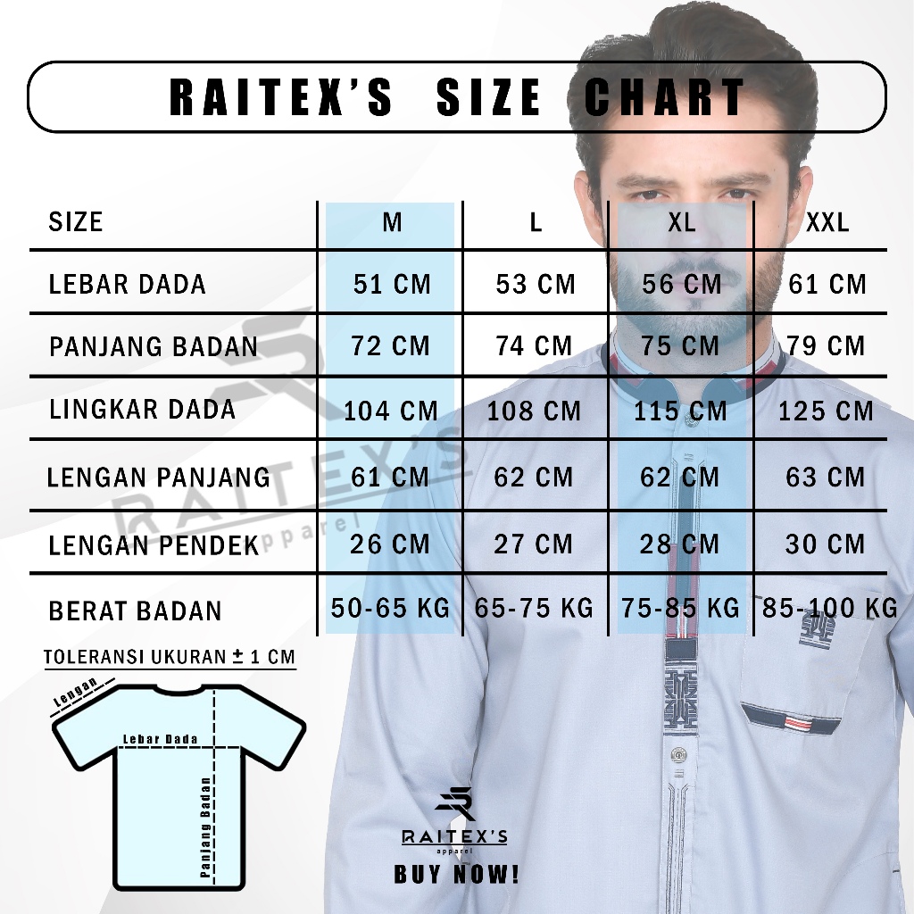 OOTD Baju Koko Lengan Panjang Manset Putih M L XL OOTD