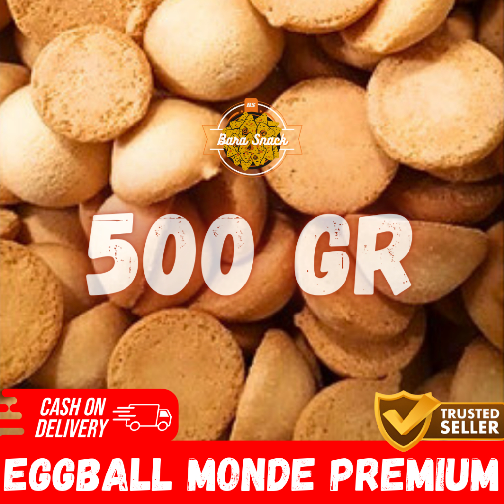 

[ 500gr ] Monde Egg Ball Premium / Biskuit Egg Drop / Camilan Snack Kiloan Murah -B