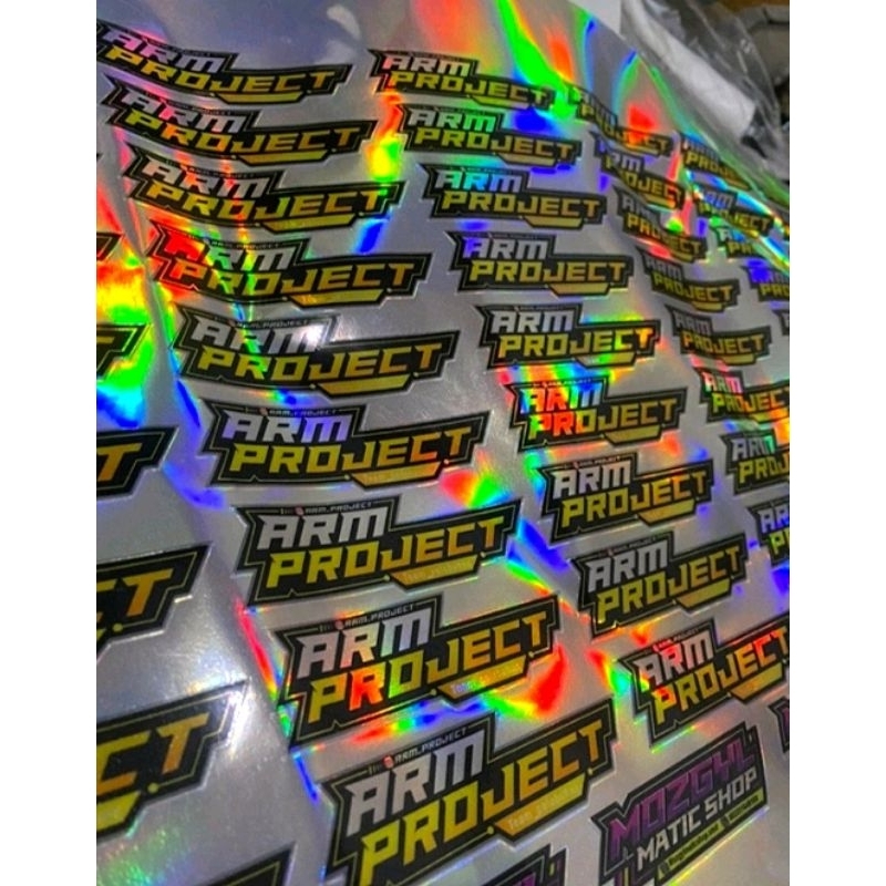 

Sticker Hologram Custom Ukuran A3 Lembaran + Laminasi Glossy
