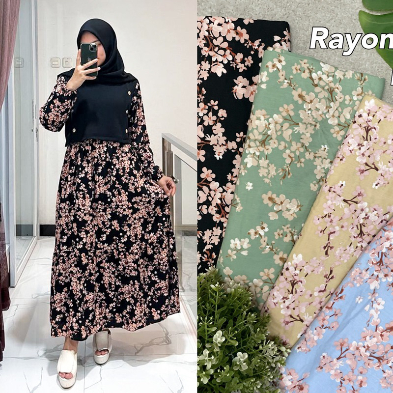 midi mix knit premium bunga kecil