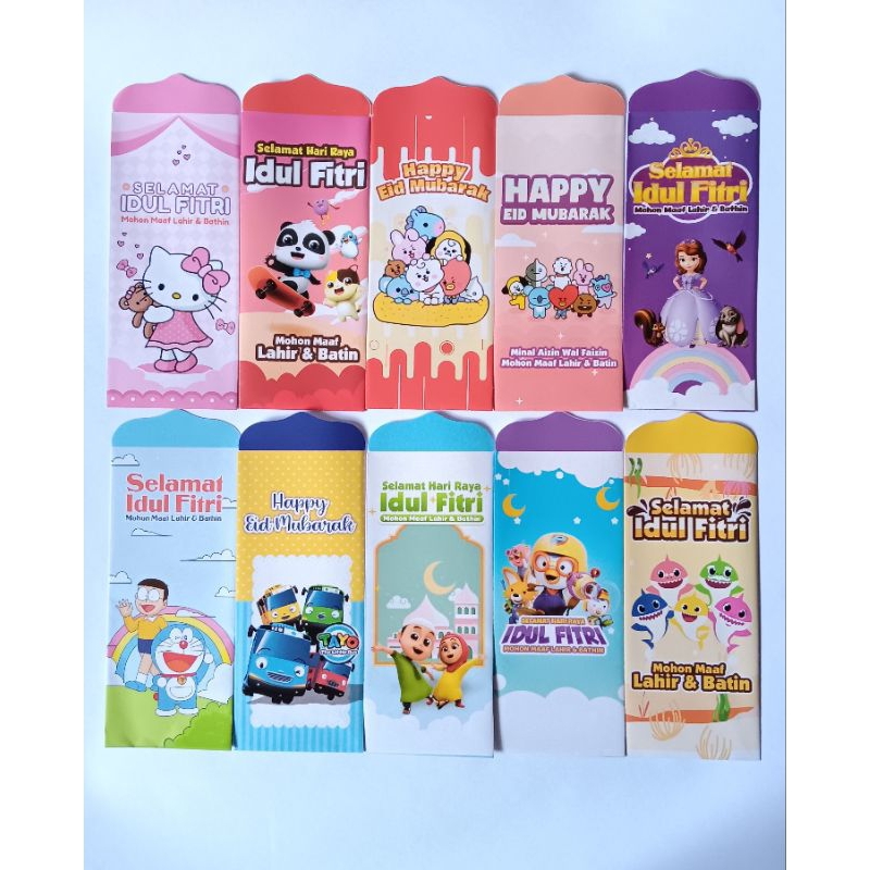 

Amplop lebaran murah isi 10 lembar per pack bahan art paper glossy 120 gsm tebal