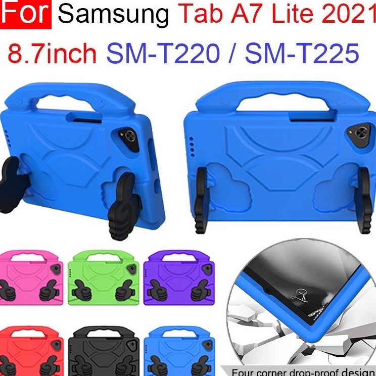 Uc SAMSUNG TAB A7 LITE T225 T22TAB A 8 T295 219TAB A7 14 22 T55 T5 SILIKON CASE ANAK JEMPOL STANDING