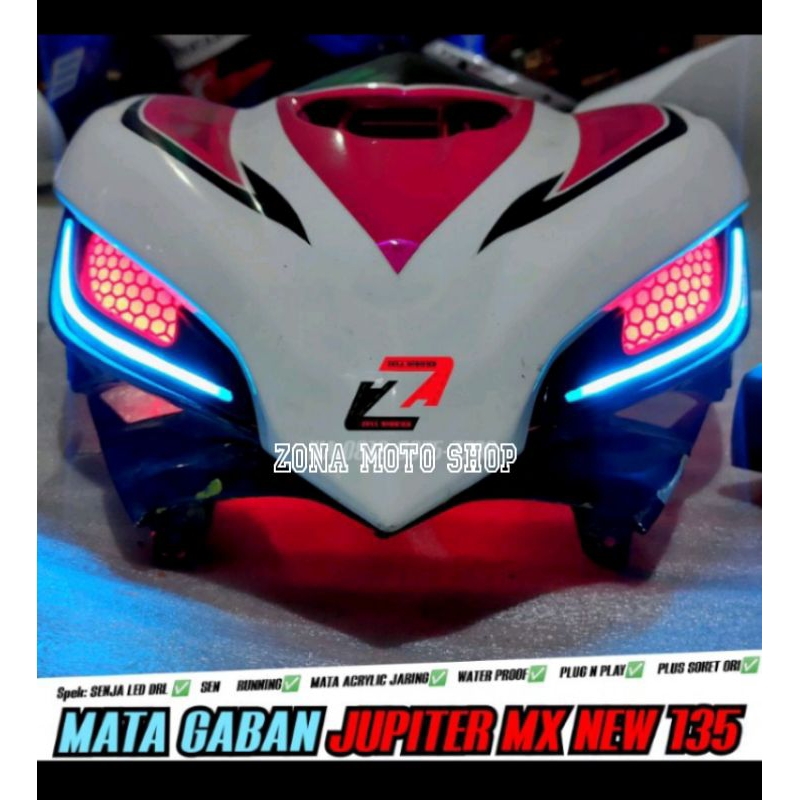 Mata Gaban Jupiter MX New 135 Sen Running+ Flaser /Mata gabam LED Sen Running Mx New 135+ Flaser