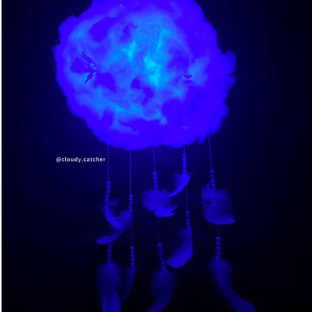 lampu awan warna biru