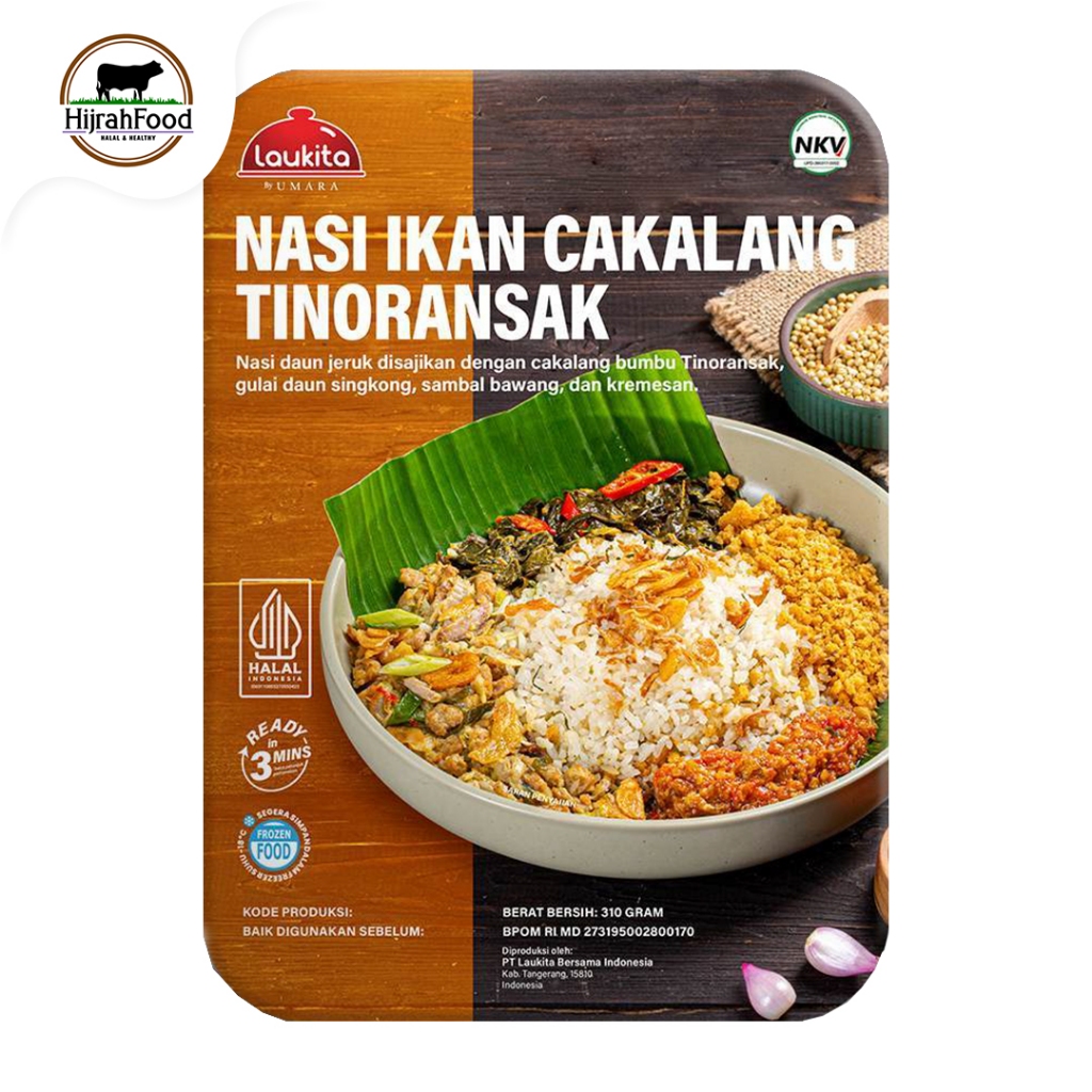 

Laukita Nasi Ikan Cakalang Tinoransak Siap Saji Frozen Food Praktis Halal 310gr