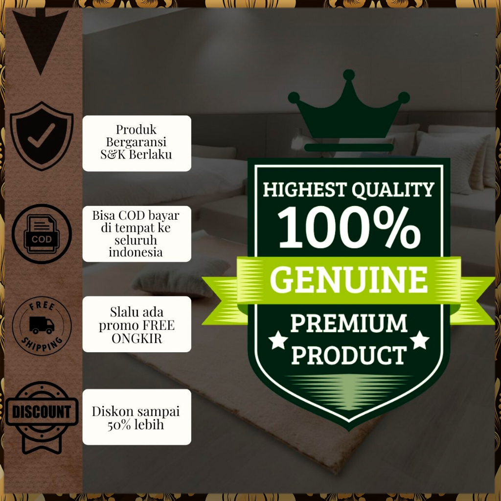 Bergaransi Berkah Saluyu Karpet Bulu Rasfur Uk Panjang 2 Meter Lebar 1.5 Meter Tebal 2,5Cm Karpet