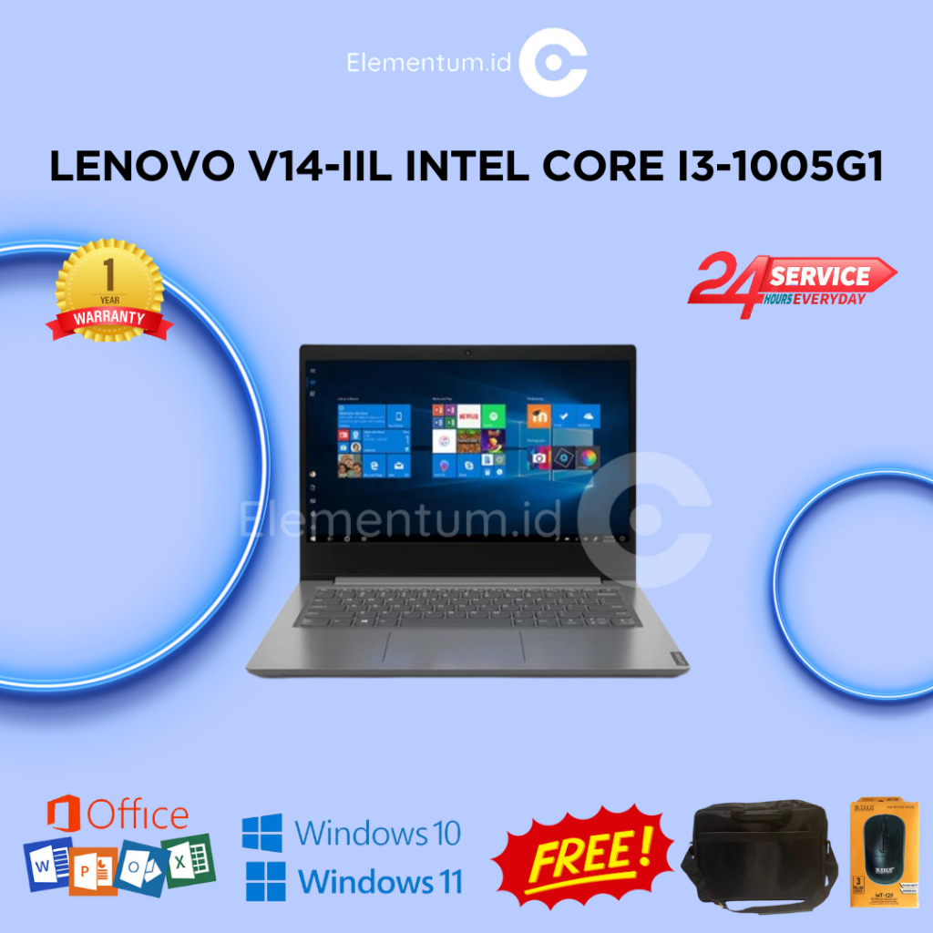 Laptop Lenovo V14-IIL Intel Core i3-1005G1 - 4GB 512GB SSD - Win10