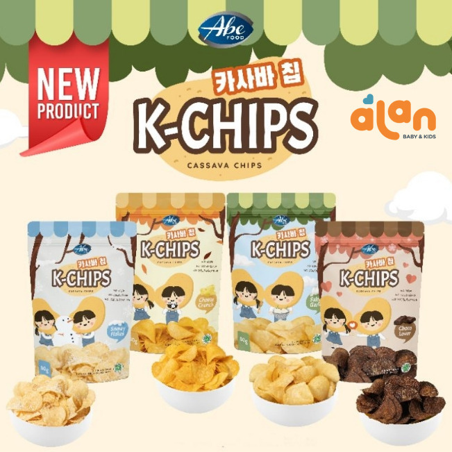 

⭐️ Alan Baby Kids ⭐️ Abe Food K-Chips Cassava Chips 80gr - Keripik Singkong