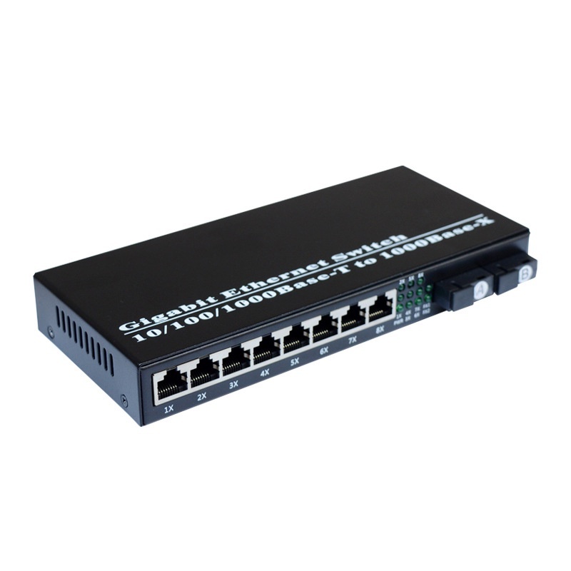 NETLINK Media Converter Gigabit 2FO - 8LAN