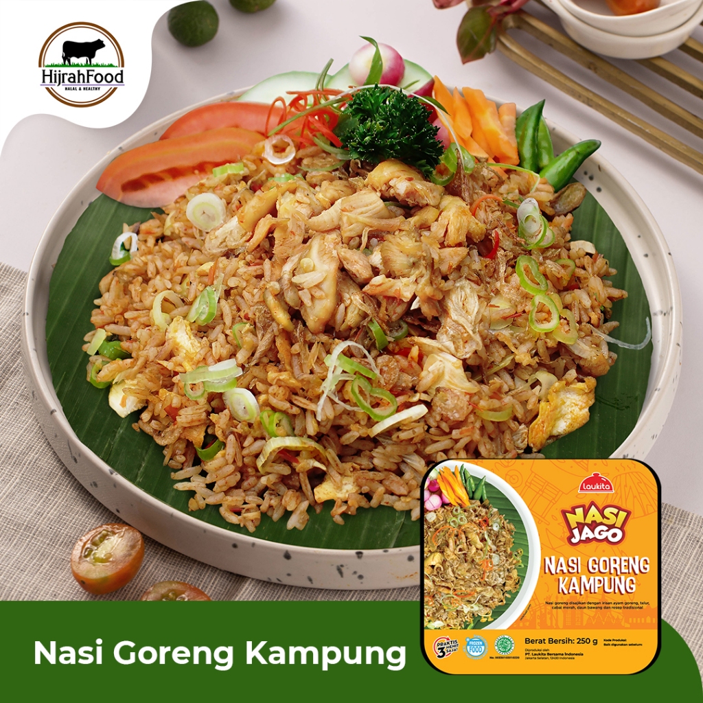 

Laukita Nasi Goreng Kampung Siap Saji Praktis Halal Frozen Food 250 gram