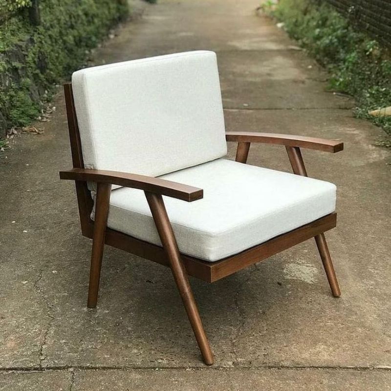 kursi retro single seat kayu jati sofa 1 seater jati