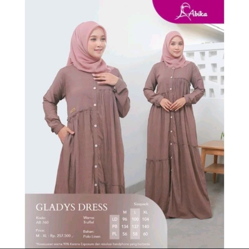 GLADYS DRESS BY ABIKA ORIGINAL/GAMIS ABIKA/GAMIS KONDANGAN