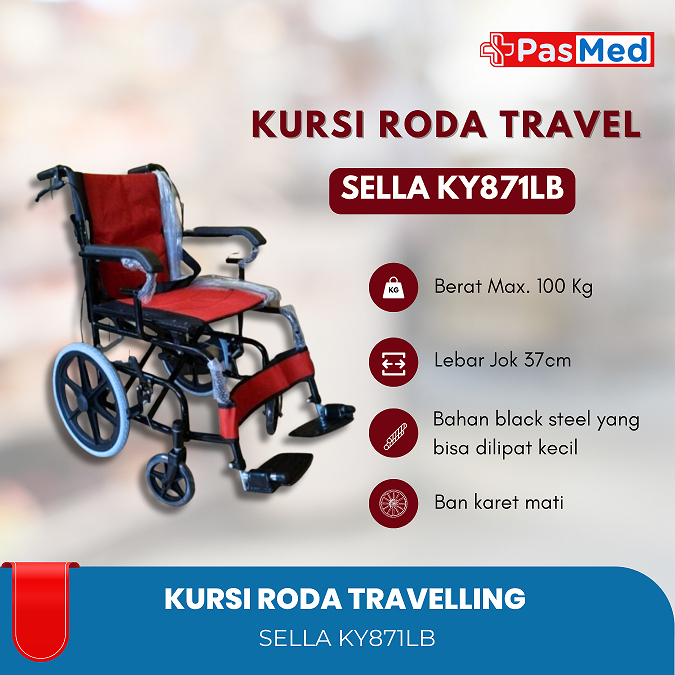 Kursi Roda Traveling Sella KY 871LB / Kursi Roda Ban Kecil