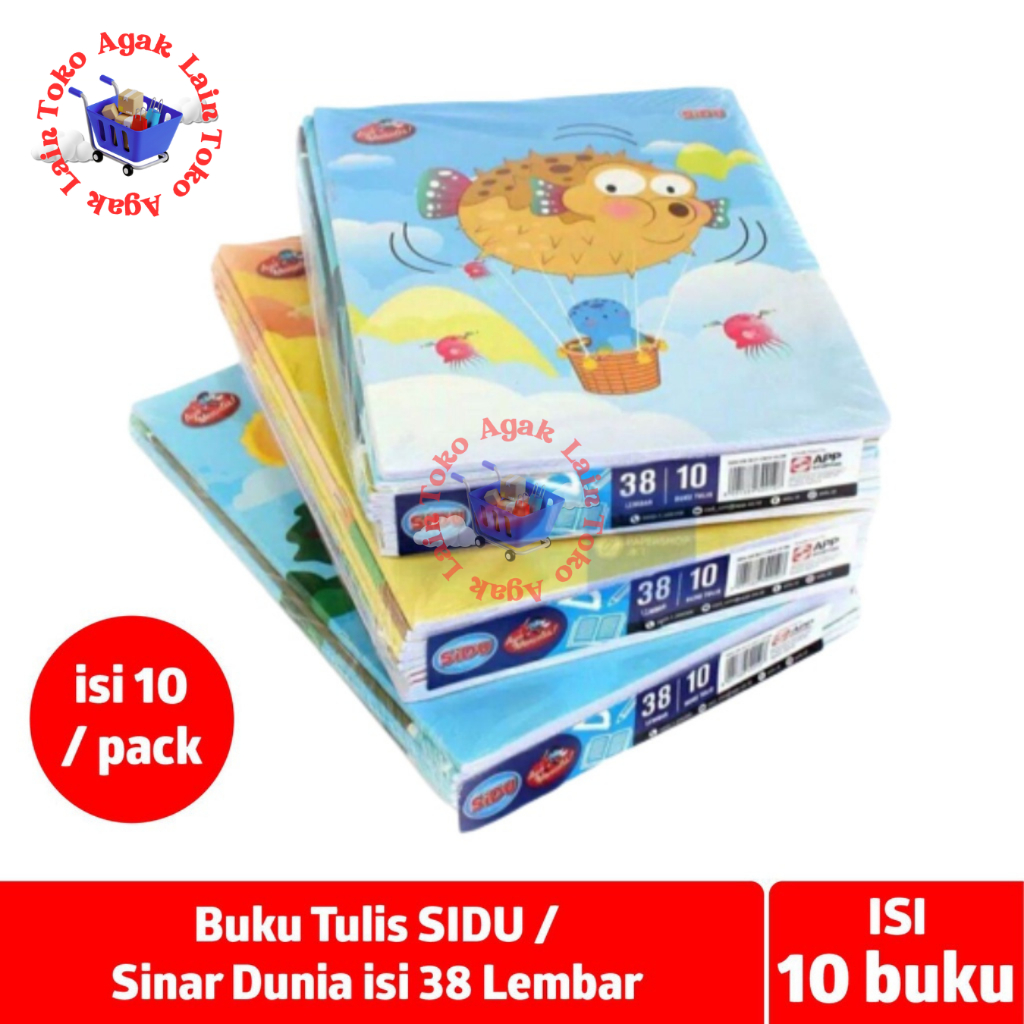 

Buku Tulis Sidu 38 Lembar Pack Isi 10pcs / Buku Tulis Sidu Isi 38