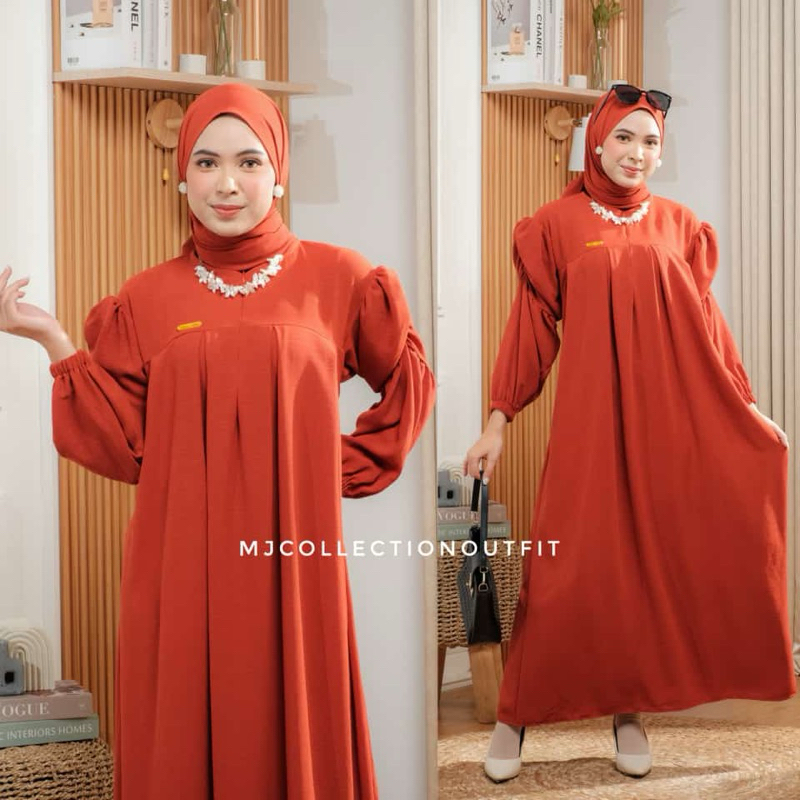 GAMIS NAJWA SET HIJAB CRINKLE AIRFLOW